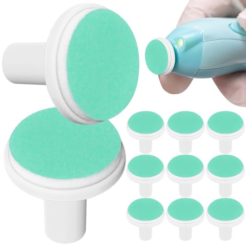 Homoyoyo -Teilige Elektrische Baby-Nagelfeilen-Ersatzpads Elektrische Baby-Nagelfeilen Schleifer-Ersatzköpfe – Grün Für Standardfeilen Ab 12 Monaten