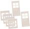 CIYODO Fairy Garden Windows and Dollhouse Doors Set Pretend Play Mini Plastic Model for Kids Imaginative Play