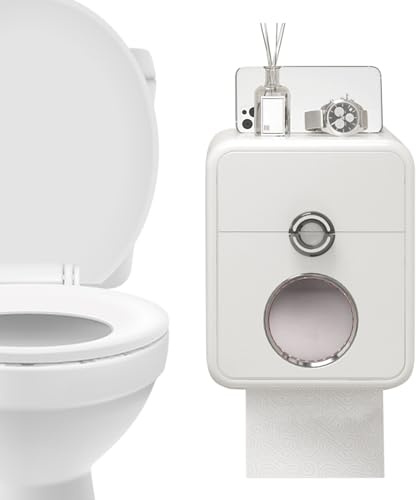 Toilettenpapierhalter zur Wandmontage, wasserdichter Papierrollenhalter, Toilettenbox mit Schublade, doppellagige Aufbewahrungsbox, Badezimmer-Organizer mit großer Kapazität, Zubehör für Badezimmer