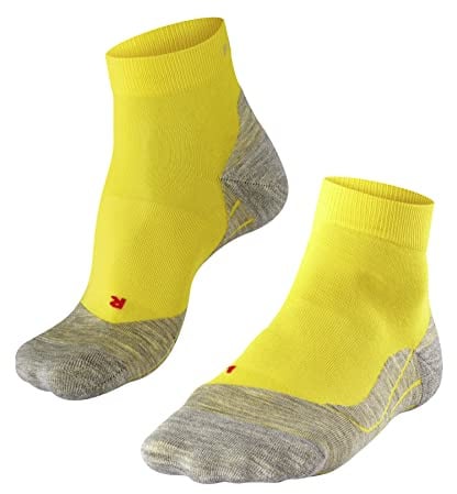 FALKE Herren Laufsocken RU4 Endurance Short M SSO Baumwolle Funktionsmaterial antiblasen 1 Paar, Gelb (Sulfur 1084), 42-43