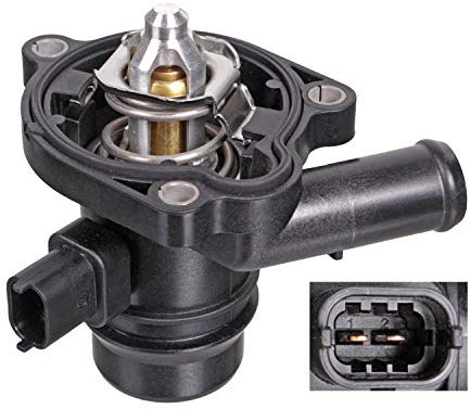 febi bilstein 103377 Thermostat mit Gehäuse, Dichtung und Temperaturschalter , 1 Stück