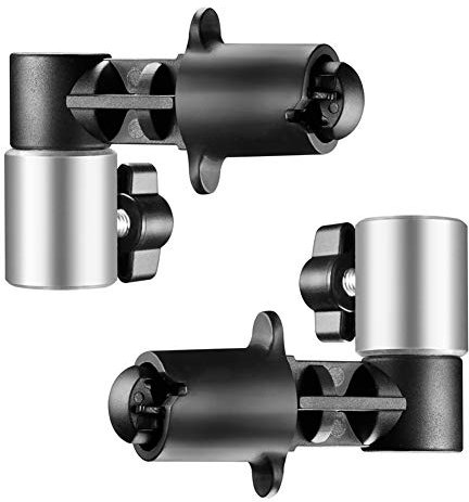 Dobens 2 pieces portable studio photography background reflector disc holder clip, clamp with screw swivel mount adapter for photo studio reflector