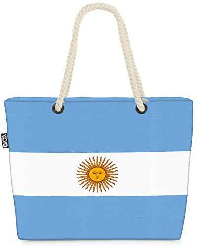 VOID XXL Strandtasche Argentinien Shopper Tasche 58x38x16cm 23L Beach Bag Argentinier Argentina Argentinean