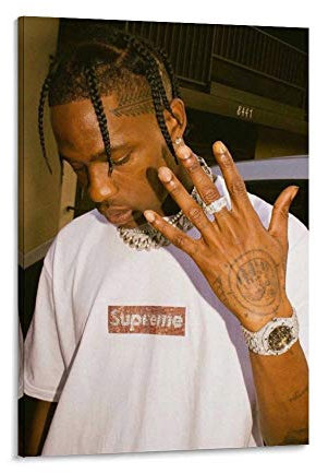 AISHNI Travis Scott Leinwand-Kunstposter und Wandkunstdruck, modernes Familienschlafzimmer-Dekor-Poster, 30 x 45 cm