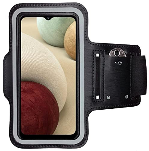 CoverKingz Porta cellulare da corsa per Samsung Galaxy A12 / M12 - Porta telefono corsa con tasca portach Galaxy A12 - Portacellulare per correre Fascia braccio smartphone Nera