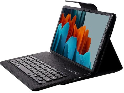 Cazy Tablet-Hülle mit Tastatur geeignet für Samsung Galaxy Tab S8 / Tab S7 - QWERTY Bluetooth Tastatur-Hülle - Schwarz