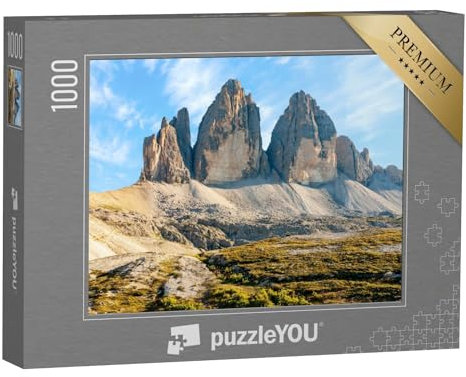 puzzleYOU: Puzzle 1000 Teile „Die DREI Zinnen am Abend, Dolomiten, Südtirol“ – aus der Puzzle-Kollektion Dolomiten