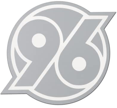 H 96 Hannover 96 Aufkleber Sticker Logo transparent Silber 6 cm