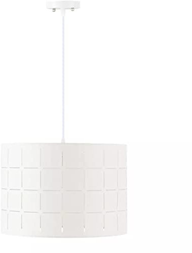 konsimo LORAN Pendellampe Pendelleuchte Hängelampen Esszimmerlampe Esstischlampe Deckenlampe Schlafzimmerlampe Lamp Weiß Matt und Creme 36x36x36 cm
