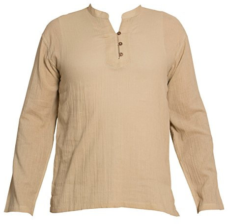 PANASIAM Shirt, 'K', 3button, beige, XXL, Longsleeve