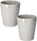 Kotarbau® - Set da 2 vasi da fiori in ceramica, per orchidee, altezza 150 mm, diametro 120 mm, colore grigio