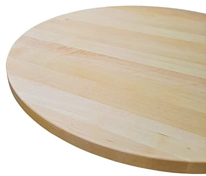 Holz-Projekt-Summer Tischplatte Ahorn massiv rund Holztischplatte für Stehtisch Bistrotisch Holzplatte (Oberfläche geölt mit Hartwachsöl, Durchm.: 60cm)