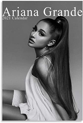 Shenywell Leinwand Bilder Ariana Grande Kalender 2021 Poster Dekorative Wohnzimmer Schlafzimmer Malerei 40x50cm Kein Rahmen