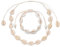 Liitata Lot de 2 colliers en coquillage - Collier ras de cou - Collier de coquillages - Bracelet de cheville - Fait à la main - Collier hawaïen - Réglable - Pour femme et fille - Blanc