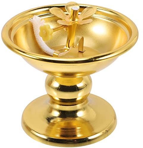 Zerodeko Öllampe Messing Petroleumlampe Butterlampe Diwali Diyas Buddha Ghee Lampenfassung Indische Diyas Öllampe Tibetanischem Kupfer Altarzubehör Für Die Meditation Buddha-