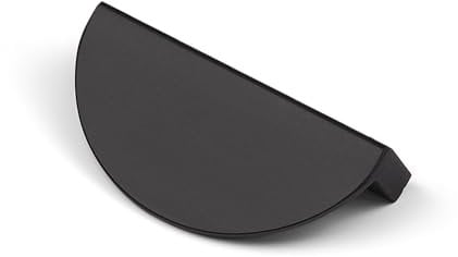 Matt Black Half Moon Pull 64mm Hole Centres Kitchen Cabinet Cupboard Door Drawer Cup Handle