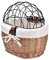 HEITIGN Fahrradkorb Bike Front Basket Willow Woven Bike Cycling Basket Pet Carrier Basket Storage Hund Welpe Katzen