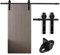Lospitch 244cm/8ft Schiebetürbeschlag Laufschienen für Schiebetür Hängeschiene Schiebetürsystem Set Die maximale Tragfähigkeit beträgt 150 kg geeignet für eine Türbreite von 120 cm（Rechteck）
