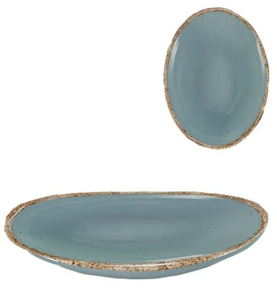 ARCA, Piatto Fondo Ovale in Melamina, Per la Tua Tavola, Colore Fango, Collezione Tierra, 23x17x4 cm