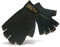 EKON Fingerless Working Gloves Half Finger Safety Gloves Tough Mechanic Gloves Durable Heavy Duty Performance Carpenter Palm Protective Gloves (Black, XXL 1 Pair)