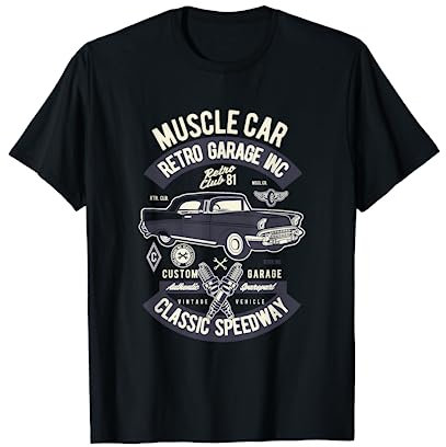 Muscle Car Retro Garage Inc. Classic Speedway T-Shirt
