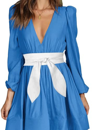 SUNTRADE Frauen Gürtel Wrap Around Breiter Bund Geknotet Gürtel für Kleid (Weiß)