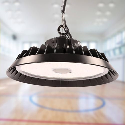 LED High Bay Hallenstrahler 240W mit PREMIUM-Marken-Treiber dimmbar (1-10V) neutralweiß 4000K 36.000lm 150lm/W 120° IP65 UFO Industrielampe Werkstattbeleuchtung Ø363xH140mm 5 Jahre Garantie