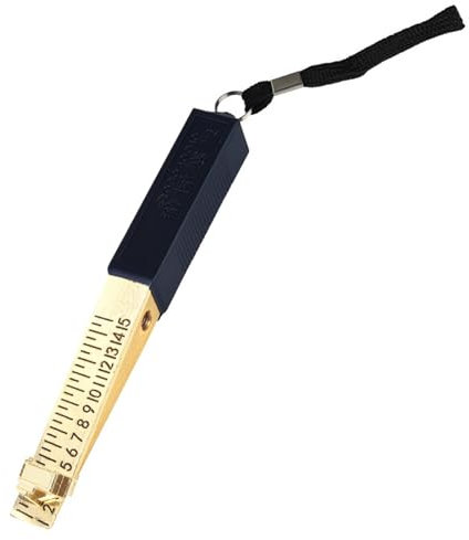 MVPACKEEY Door Gap Measuring Tool,0.5mm precision 1-15mm Fire Door Gap Gauge Checker Tool Engineering Ruler, Feeler Gauges for House Engineering Inspection Flatness Measuring Tool Ruler(Black+Gold)