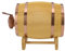 Psytfei Authentisches Weinfass aus Kiefernholz, Holzfass Zur Aufbewahrung von Whisky, Wein, Spirituosen, Bier Und Likör. Handgefertigtes Weinfass aus Holz, 750 Ml