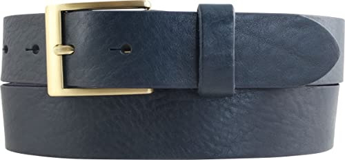 BELTINGER Gürtel aus Vollrindleder 3,5 cm | Jeans-Gürtel für Herren mit goldener Gürtelschließe 35mm | Chino-Gürtel Anzuggürtel