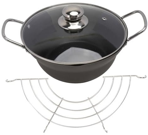 1 Set Fry Pan Sauce Pan Deep Fat Fryer Chicken Wings Fryer Japanese Fryer Pot Deep Frying Pan Pizza Pan Japanese Tempura Deep Fryer Pot Wok for Stainless Steel Dad Air Filter Mini