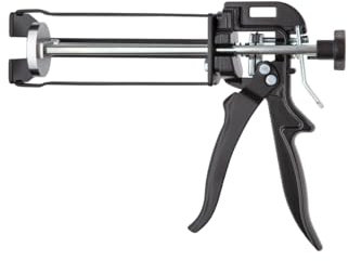 VERLINGER Kartuschenpresse 2K Kleber Pistole für Epoxidkleber Auspresspistole für Chemischen Anker Kartuschenpistole Schubverhältnis 26:1 250 ml Aluminium Stahl Metall Schwarz Pro