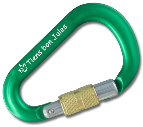 Mousqueton [personnalisé] Stubai Pro HMS Cadeau Escalade ou Cadeau Montagne Mousqueton Escalade Carabiner Mousqueton vis [25kN] Certifié CE Made in Austria
