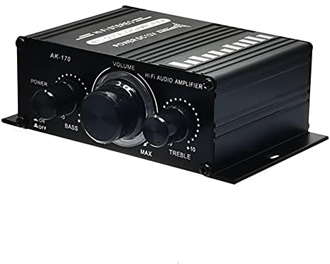 Qeunrtiy Amplificador de Potencia Radio FM Mini Amplificador 400W HiFi Mini Amplificador de Potencia de Audio HiFi Amplificador de Audio Ak170 Amplificador de Audio