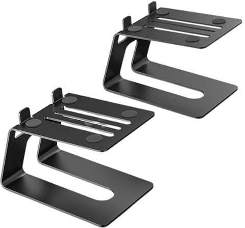 Ahuuen Studio Monitor Stands | Speaker Stand Desk Bookshelf Speaker Stand - Stable Speaker Stand Pair, Studio Speaker Stands for Laptop Speakers, Small To Medium-Sized Speakers