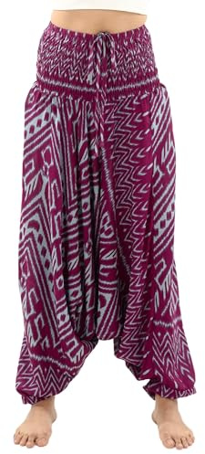 PANASIAM Aladinhose Kiowa - orientalische Haremshose, Goa Hose, Sarouelhose, Hippie-Hose, Pluderhose, Homewear, Damen & Herren, Yoga, Freizeit, Urlaub