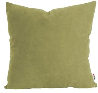 deco-raum ÖKO-TEX® Dekokissen 45x45 cm mit Füllung (380g) – Waschbares Sofakissen mit Reißverschluss – Grün, 2 Stück