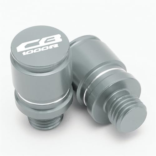 XBMTN Motorrad Spiegel Loch Dübel Schrauben Kappen Bolzen Abdeckung Für Honda CB1000R CB1000 R 2019-2023(Farbe:Grau)