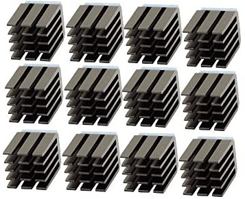12-pcs 3D-Druckerteile Stepper-Treiber-Kühlkörper Kühlkühlkörper Ultra-Silent for TMC2100 A4988 DRV8825 TMC2208 TMC2130