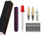 SIPLIV Majohn Wancai Mini Fountain Pen Pocket-Size Travel Pen Iridium Fine Nib Fountain Pen with 3 Pen Nibs, Short Size Eyedropper and 20 Black Ink Cartridges - Starry Purple
