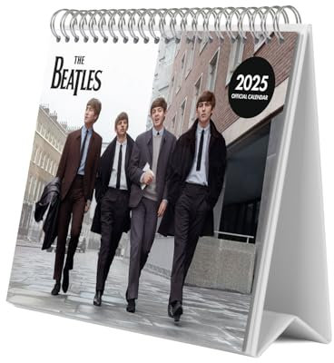 Grupo Erik Kalender 2025 Tischkalender The Beatles Kalender 2025 Familienplaner Tischkalender 2025 zum Aufstellen 20 x 17 cm Jahreskalender 2025