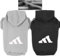 Owbb® 2 Stück Mittlerer Hund Kapuzenpullis Set, Hunde Hoodie warm,Bekleidung Fleece Sweater Hundepullover Baumwolljacke Shirt(schwarz+Grau/4XL)