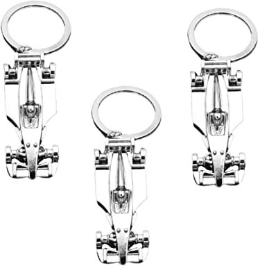 TINEASUR 3 Pièces porte-clés en forme de voiture de course porte-clés voiture formule 1 porte-clés pour enfants Pendentif clé stylé Accessoire de décoration Décorer porte-clés élégant