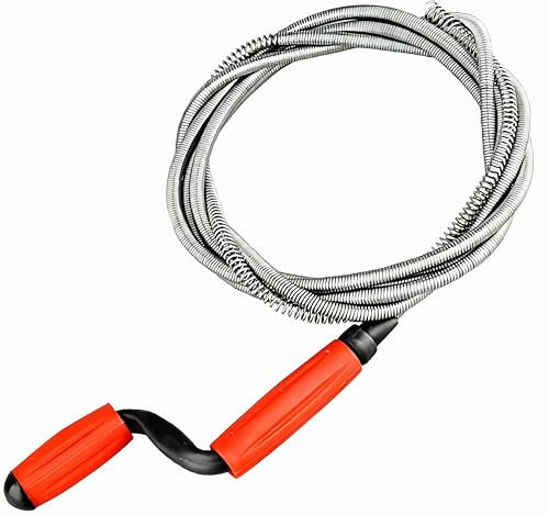 Desatascador de Tuberías con Muelle de Manivela de 360 °de 5 mm x 1.4 Metros para Desatascar Lavabos y Desagües, Desatascador para Tuberias Profesional, Cable Espiral para Desatascar el Fregadero