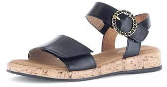 Gabor Damen Riemchensandalen, Frauen Sandalen,Sommerschuhe,Freizeitschuhe,offene Schuhe,Strandschuhe,Sandaletten,schw(brma/S.Kork),39 EU / 6 UK