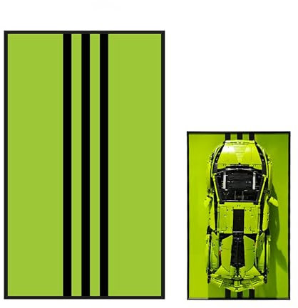 BoHeart Wandtafel für Lego Technic Lamborghini Sián FKP 37 42115, kompatibel mit Lego Lamborghini Autos, Geschenkideen für Lego-Auto-Wandhalterungs-Enthusiasten, 50 x 80 cm, nur Display-Wandtafel