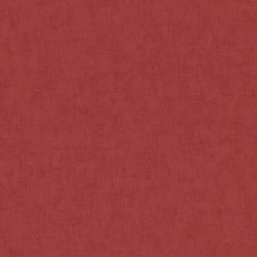 Plain Textile Red Wallpaper - Solid Colour Modern Contemporary Stylish Trendy Non-Woven - Textured Paste The Wall Vinyl