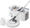 Cymwer Mop and Bucket with Wringer Set, Mops for Floor Cleaning, 360° Spin Mop with 6 Replacement Heads, Extended Handle Automatic Floor Cleaning System