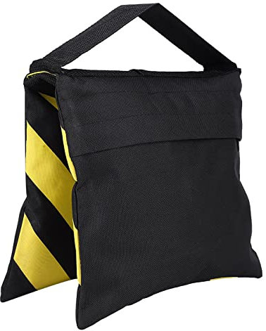 Qukaim Yellow & Black Stripes Sandsack Gewichtssack für Studio Video Lichtstativ Stativ 2,5 kg Heavy Duty Design ideal für Fotografie und Filmen
