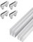 Kit Binario for Porta Scorrevole in Vetro | Guida in Alluminio a Doppio Canale, antiruggine, rulli silenziosi, Adatto for vetrine e armadi(90cm/35in)